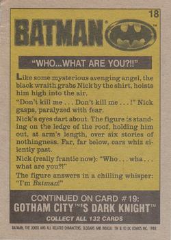 1989 Topps Batman #18 Who…What are you?!! Back