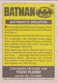 1989 Topps Batman #28 Batman's Weapon Back
