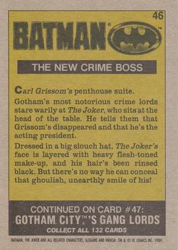 1989 Topps Batman #46 The New Crime Boss Back
