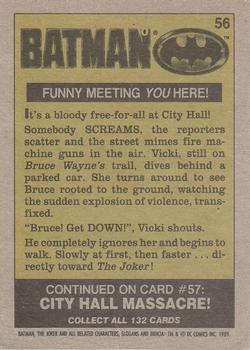 1989 Topps Batman #56 Funny Meeting You Here! Back