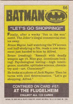 1989 Topps Batman #66 Let's Go Shopping! Back