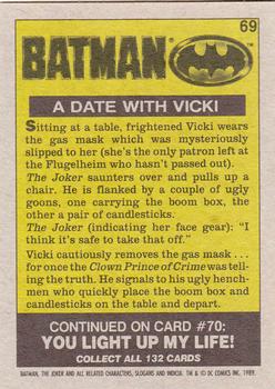 1989 Topps Batman #69 A Date with Vicki Back
