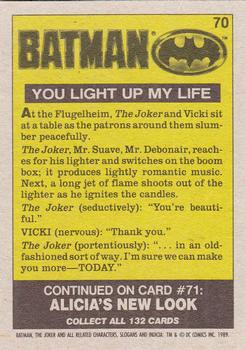 1989 Topps Batman #70 You Light up My Life Back
