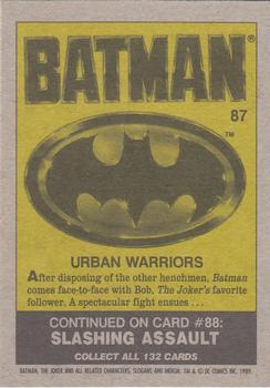 1989 Topps Batman #87 Urban Warriors Back