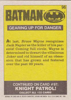 1989 Topps Batman #96 Gearing Up for Danger Back