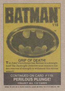 1989 Topps Batman #118 Grip of Death! Back