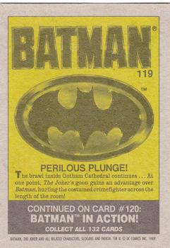 1989 Topps Batman #119 Perilous Plunge! Back