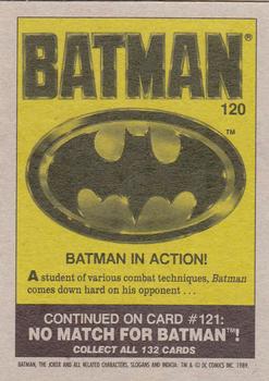1989 Topps Batman #120 Batman in Action! Back