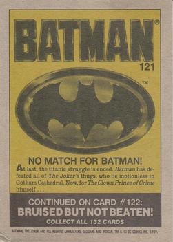 1989 Topps Batman #121 No Match for Batman! Back