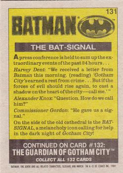 1989 Topps Batman #131 The Bat-Signal Back