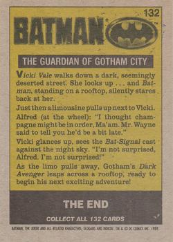 1989 Topps Batman #132 The Guardian of Gotham City Back