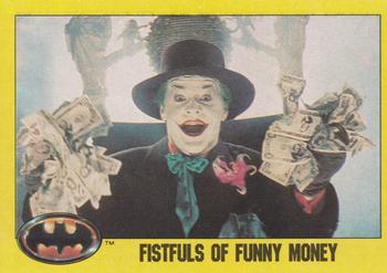 1989 Topps Batman #137 Fistfulls of Funny Money! Front