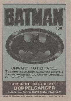 1989 Topps Batman #138 Onward, to his fate… Back