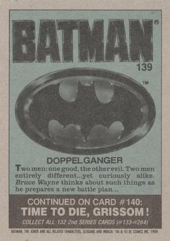 1989 Topps Batman #139 Doppelganger Back