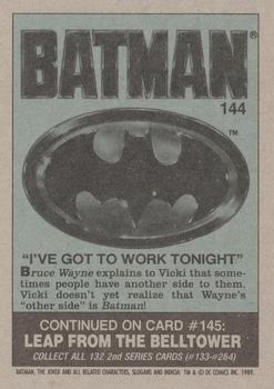 1989 Topps Batman #144 I've got to work tonight Back