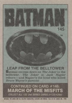1989 Topps Batman #145 Leap from the Belltower Back