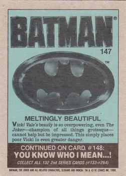 1989 Topps Batman #147 Meltingly Beautiful Back