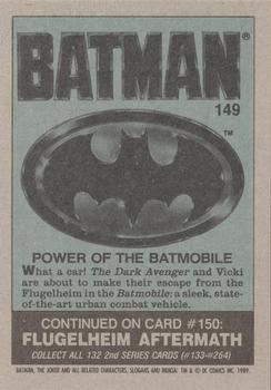 1989 Topps Batman #149 Power of the Batmobile Back