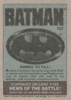 1989 Topps Batman #152 Aiming to Kill! Back