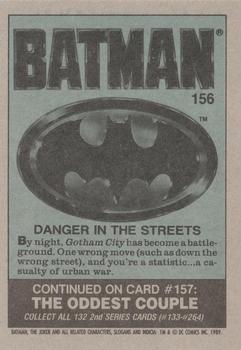 1989 Topps Batman #156 Danger in the Streets Back