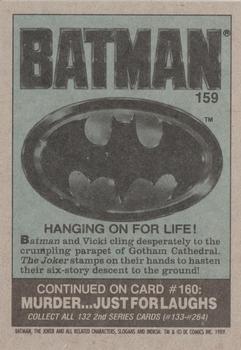 1989 Topps Batman #159 Hanging on for Life! Back