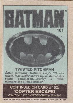 1989 Topps Batman #161 Twisted Pitchman Back
