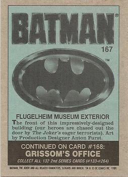 1989 Topps Batman #167 Flugelheim Museum Exterior Back