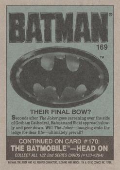 1989 Topps Batman #169 Their Final Bow? Back