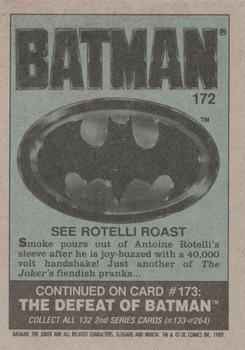 1989 Topps Batman #172 See Rotelli Roast Back