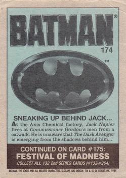 1989 Topps Batman #174 Sneaking up behind Jack… Back