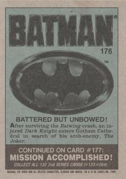 1989 Topps Batman #176 Battered but Unbowed! Back