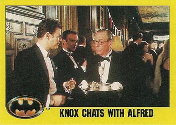 1989 Topps Batman #181 Knox chats with Alfred Front