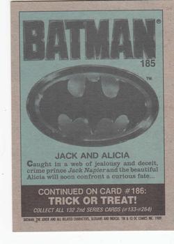 1989 Topps Batman #185 Jack and Alicia Back
