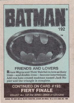1989 Topps Batman #192 Friends and Lovers Back