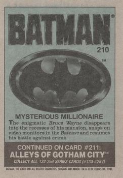 1989 Topps Batman #210 Mysterious Millionaire Back