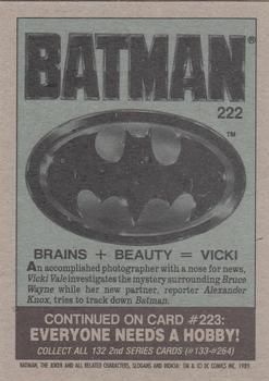 1989 Topps Batman #222 Brains + Beauty = Vicki Back