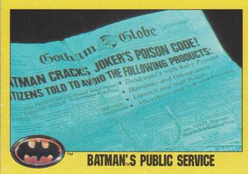 1989 Topps Batman #226 Batman's Public Service Front