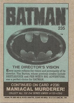1989 Topps Batman #235 The Director's Vision Back