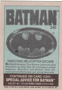 1989 Topps Batman #240 Directing Helicopter Escape Back