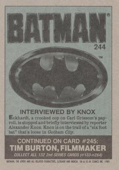 1989 Topps Batman #244 Interviewed by Knox Back