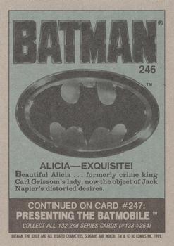 1989 Topps Batman #246 Alicia--Exquisite! Back