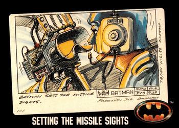 1989 Topps Batman - Bonus Cards #E Setting the Missile Sights Front