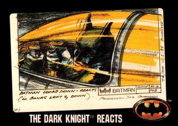 1989 Topps Batman - Bonus Cards #I The Dark Knight Reacts Front