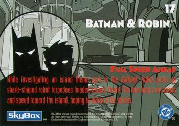 1995 SkyBox The Adventures of Batman & Robin #17 Full Speed Ahead Back
