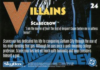 1995 SkyBox The Adventures of Batman & Robin #24 Scarecrow Back