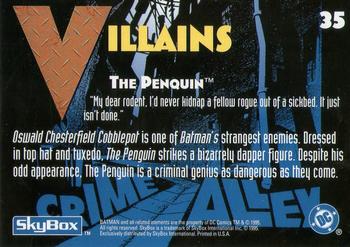 1995 SkyBox The Adventures of Batman & Robin #35 The Penguin Back
