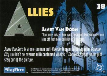 1995 SkyBox The Adventures of Batman & Robin #38 Janet Van Dorn Back