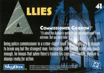 1995 SkyBox The Adventures of Batman & Robin #41 Commissioner Gordon Back