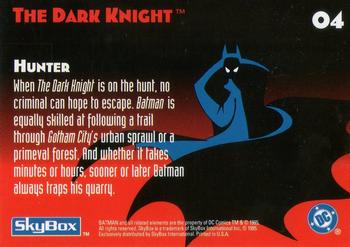 1995 SkyBox The Adventures of Batman & Robin #4 Hunter Back