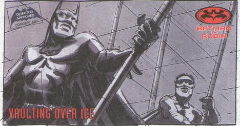 1997 SkyBox Batman & Robin Widevision - Storyboard #S1 Vaulting Over ice Front